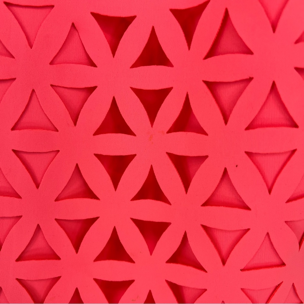 Lilly Pulitzer Vibrant Pink Daisy Laser Cut Geometric Sleeveless Dress XXS - Picture 8 of 16